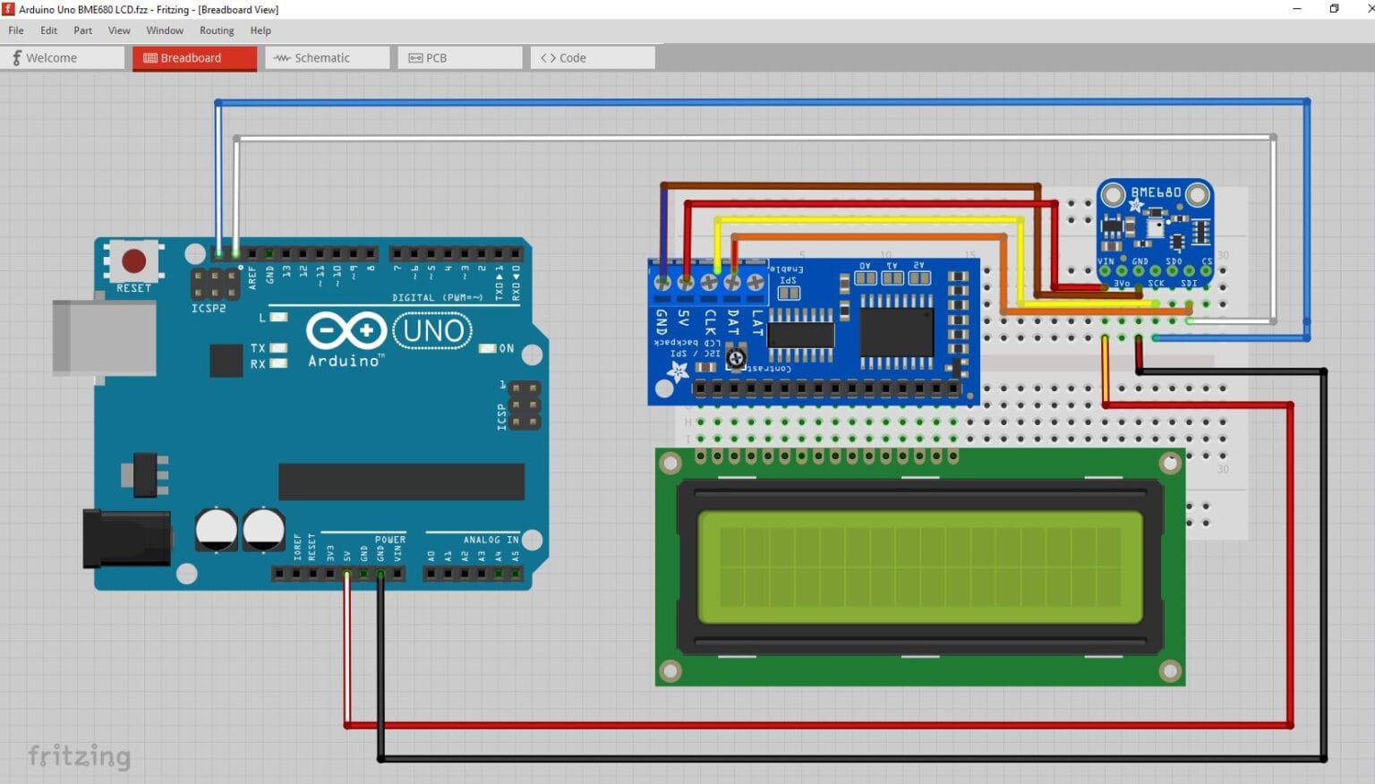 Arduino Circuit Design using BME680 Sensor – Biophysics Lab
