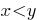 x lt y