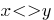 x lt gt y